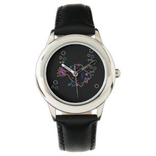 Reloj De Pulsera Cute Neon Fish Watch