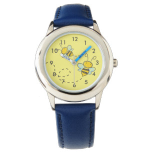 Reloj De Pulsera Cute ocupado Bumble Bee Bee Writing Watch
