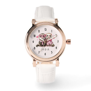 Reloj De Pulsera Cute Otter Pareja en el Amor