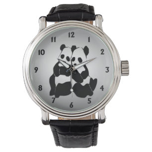 Reloj De Pulsera Cute Panda Bears