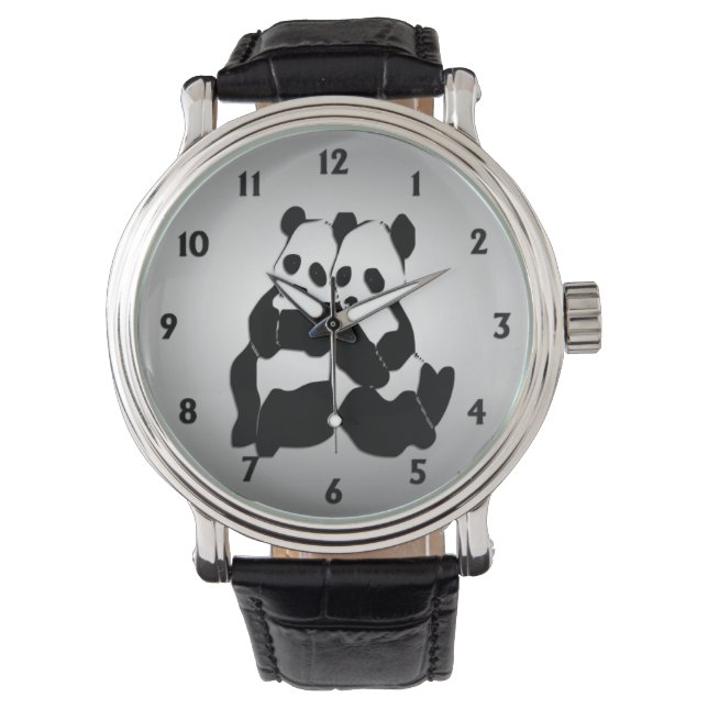 Reloj De Pulsera Cute Panda Bears (Anverso)