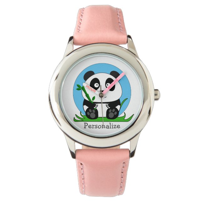 Reloj De Pulsera Cute Panda Personalizado (Anverso)