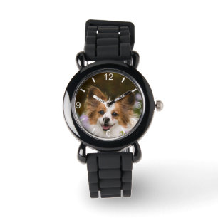 Reloj De Pulsera Cute Papillon Spaniel Photo Dog Lovers placa de te