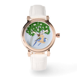 Reloj De Pulsera Cute Pareja Jugadora Parrots Rosellas