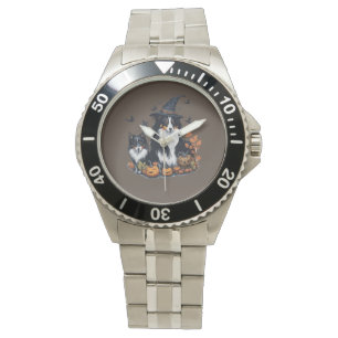 Reloj De Pulsera Cute Perro Halloween 