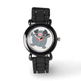 Reloj De Pulsera Cute Personalizado Bouncy Pig Watch