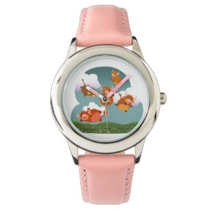 Reloj De Pulsera Cute Personalizado flotando Vacas Altas ver