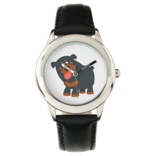 Reloj De Pulsera Cute Personalizado juguetón Rottweiler Watch