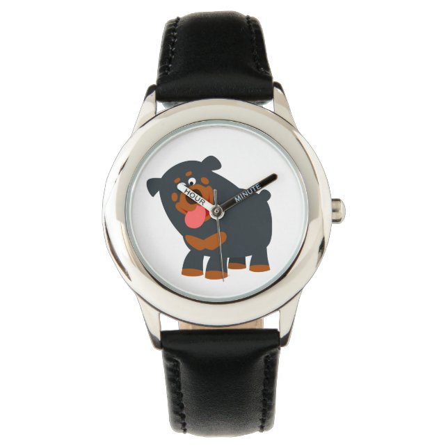 Reloj De Pulsera Cute Personalizado juguetón Rottweiler Watch (Anverso)
