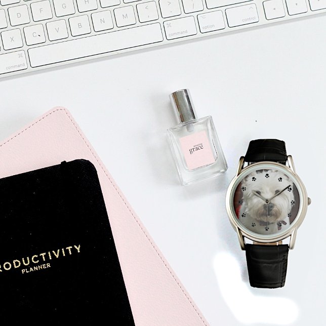 Reloj De Pulsera Cute Personalizado Mascota Photo Writing Watch (Subido por el creador)