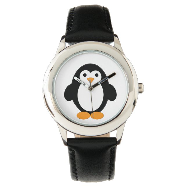 Reloj De Pulsera Cute Personalizado Penguin (Anverso)