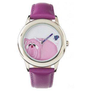 Reloj De Pulsera Cute Piglet Chumley Y Hermosos Amigos