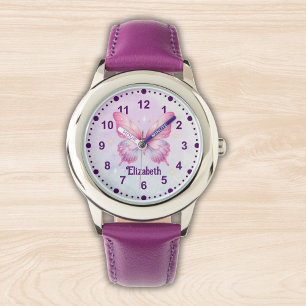 Reloj De Pulsera Cute PInk Butterfly - for girl