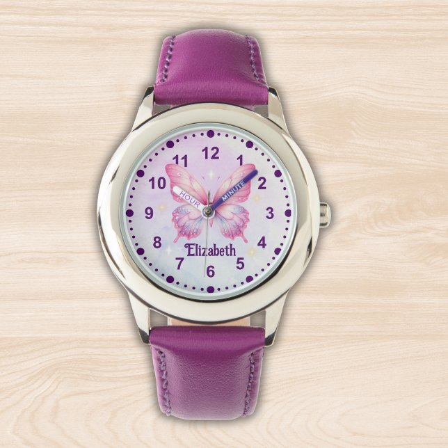 Reloj De Pulsera Cute PInk Butterfly - for girl (Subido por el creador)