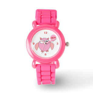 Reloj De Pulsera Cute Pink Love You Owen Purpurina Watch