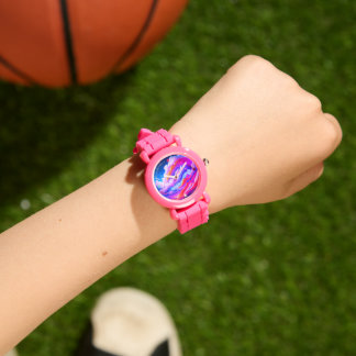Reloj De Pulsera Cute Pink & Purple Cloudy Eclipse Mini eWatch