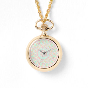 Reloj De Pulsera Cute Quirky Boho Hippie colorido Pastel Mandala