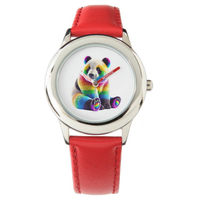 Reloj De Pulsera Cute Rainbow Panda (Anverso)