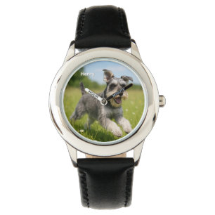 Reloj De Pulsera Cute Schnauzer Kid's Personalized Watch