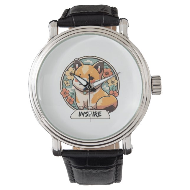 Reloj De Pulsera Cute Shiba Inu Pup (Anverso)