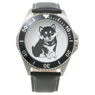 Reloj De Pulsera Cute Shiba Inu Puppy Art