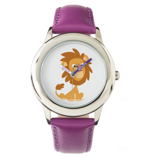 Reloj De Pulsera Cute Silly Personalizado Lion Watch (Anverso)