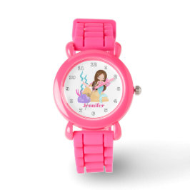 Reloj De Pulsera Cute sirena añadir nombres chicas mirar