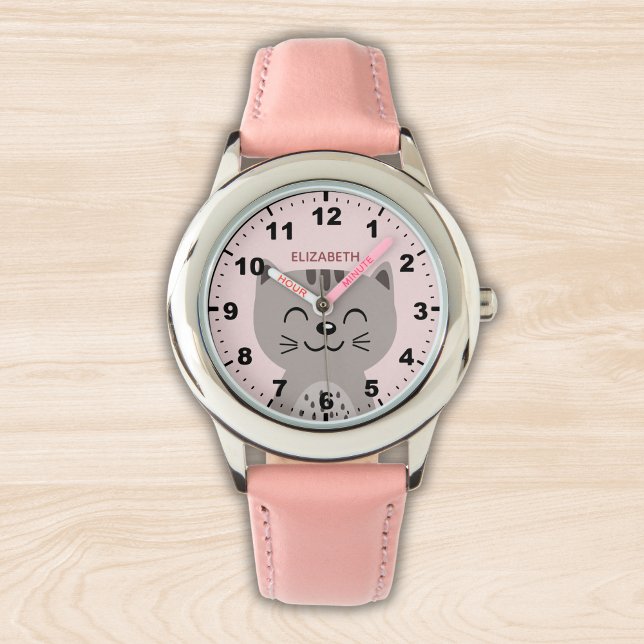 Reloj De Pulsera Cute smiling Cat for Girl (Subido por el creador)