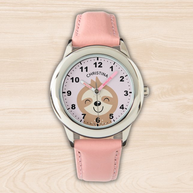 Reloj De Pulsera Cute smiling sloth for Girl (Subido por el creador)