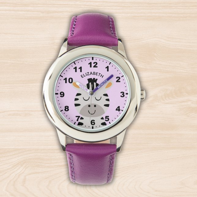 Reloj De Pulsera Cute smiling zebra for Girl (Subido por el creador)