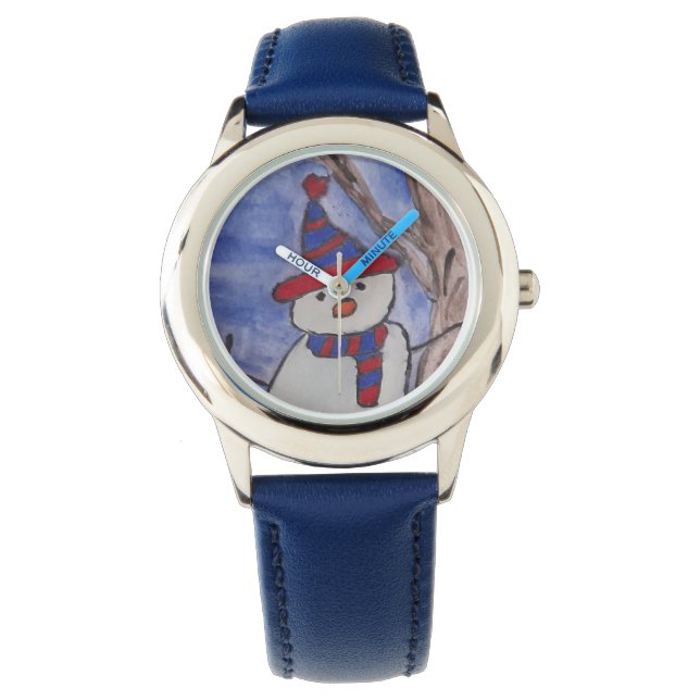 Reloj De Pulsera Cute Snowman (Anverso)