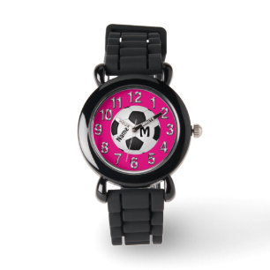 Reloj De Pulsera Cute Soccer Watts para Chicas tus colores y texto