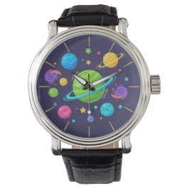 Reloj De Pulsera Cute Space Planets Watch