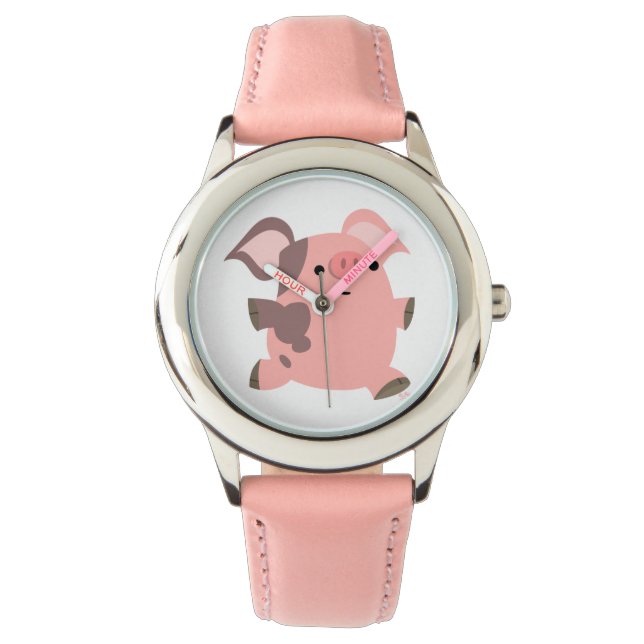 Reloj De Pulsera Cute Sporty Personalizado Pig Watch (Anverso)
