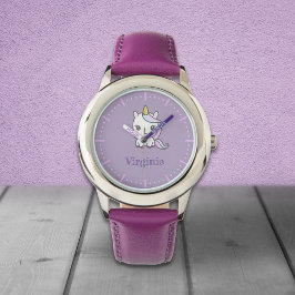 Reloj De Pulsera Cute Unicorn Purple Watch