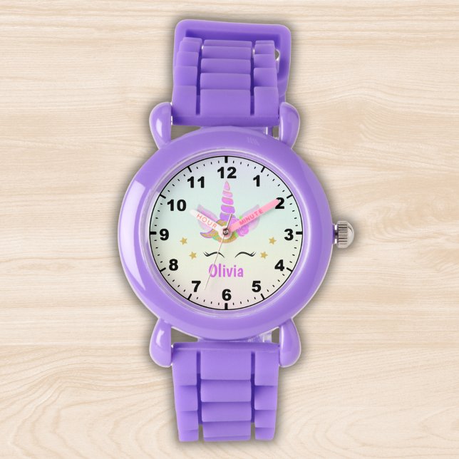 Reloj De Pulsera Cute Unicorn with Magic Rainbow, Girl (Subido por el creador)