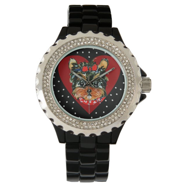 Reloj De Pulsera Cute Yorkie Poo (Anverso)
