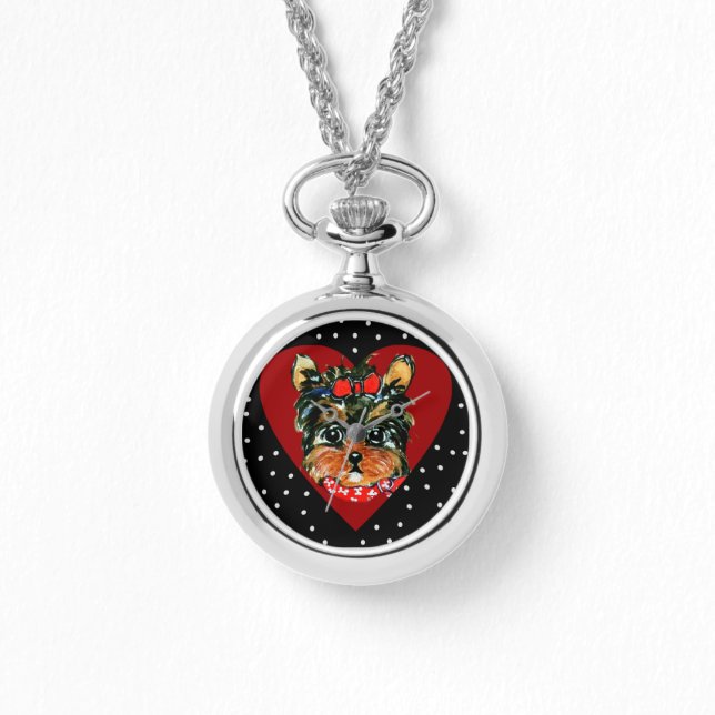 Reloj De Pulsera Cute Yorkie Poo (Anverso)