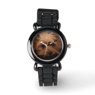 Reloj De Pulsera Cute Yorkie Purpurina Watch