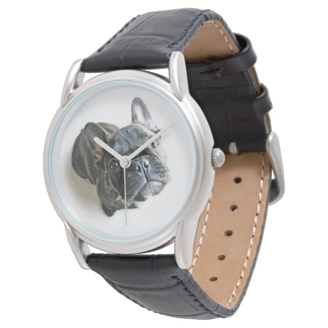 Reloj De Pulsera Cutest Baby Animals | French Bulldog Look Up (Angular)