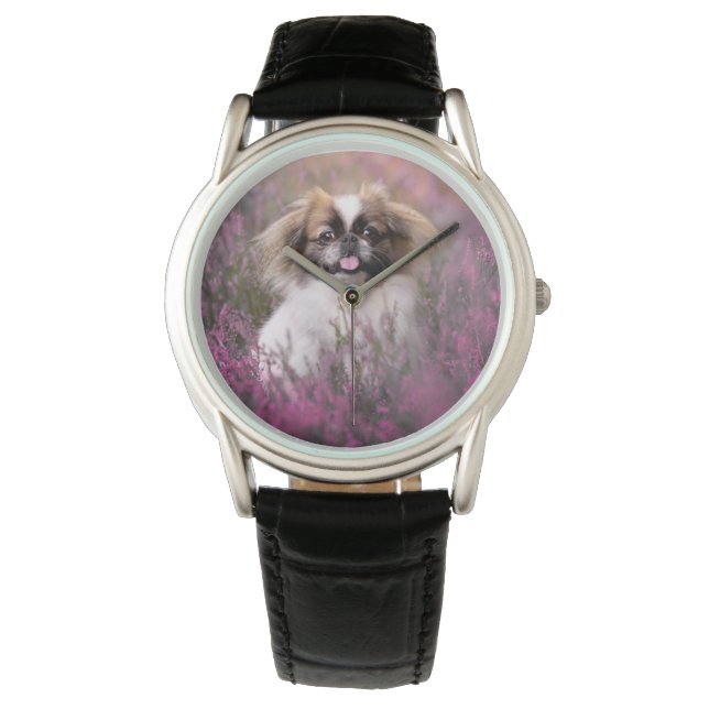 Reloj De Pulsera Cutest Baby Animals | Pekingese Puppy (Anverso)