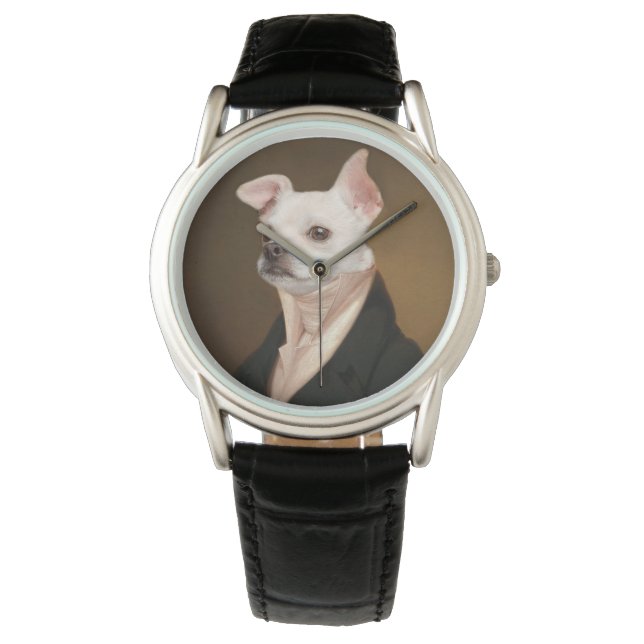 Reloj De Pulsera Cutest Baby Animals | Royal Chihuahua Portrait (Anverso)