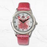 Reloj De Pulsera Cutícula de color de agua roja<br><div class="desc">El Cute Red Watercolor Fairy Girly Kids Chicas eWatch Watches cuenta con un lindo hada de acuarela roja con mariposas. Creado por Evco Studio www.zazzle.com/store/evcostudio</div>