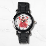 Reloj De Pulsera Cutícula de color de agua roja<br><div class="desc">El Cute Red Watercolor Fairy Girly Kids Chicas eWatch Watches cuenta con un lindo hada de acuarela roja con mariposas. Creado por Evco Studio www.zazzle.com/store/evcostudio</div>