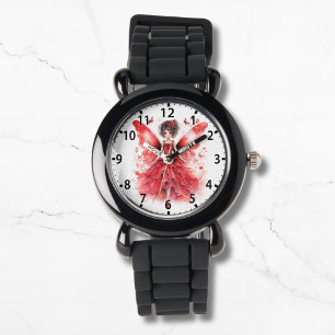 Reloj De Pulsera Cutícula de color de agua roja