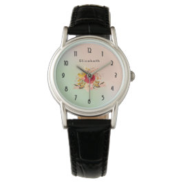 Reloj De Pulsera Cuto Floral acuarela Bouquet Personalizado