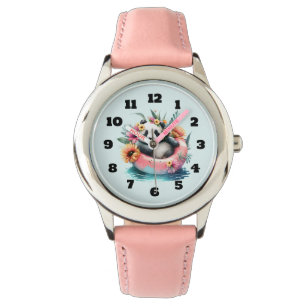 Reloj De Pulsera Cuto Panda Chilling en un tubo interno