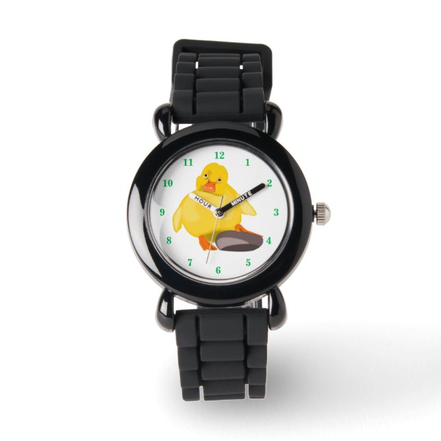 Reloj De Pulsera Cuto pato amarillo (Anverso)