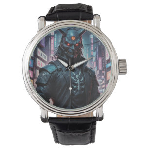 Reloj De Pulsera Cyberpunk Demon Samurai
