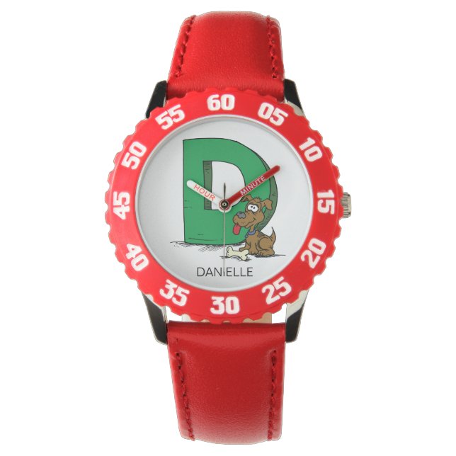 Reloj De Pulsera D es para ___ nombre personalizado Kid's (Anverso)